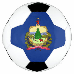 Bola Patriótica de Futebol com Bandeira de Vermon