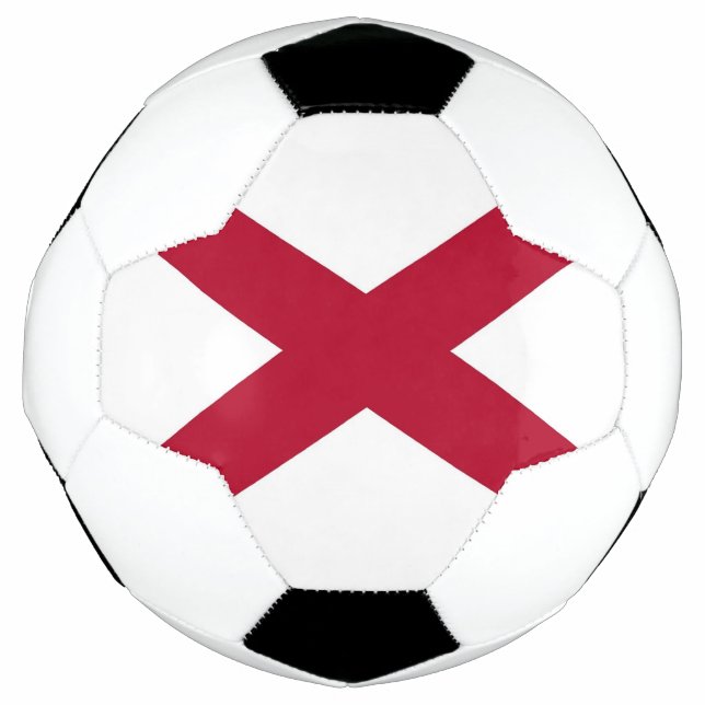 Bola Patriótica de Futebol com Bandeira do Alabama (Frente)