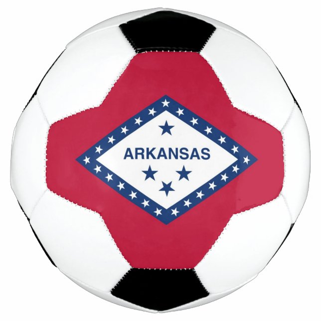 Bola Patriótica de Futebol com Bandeira do Arkansa (Frente)