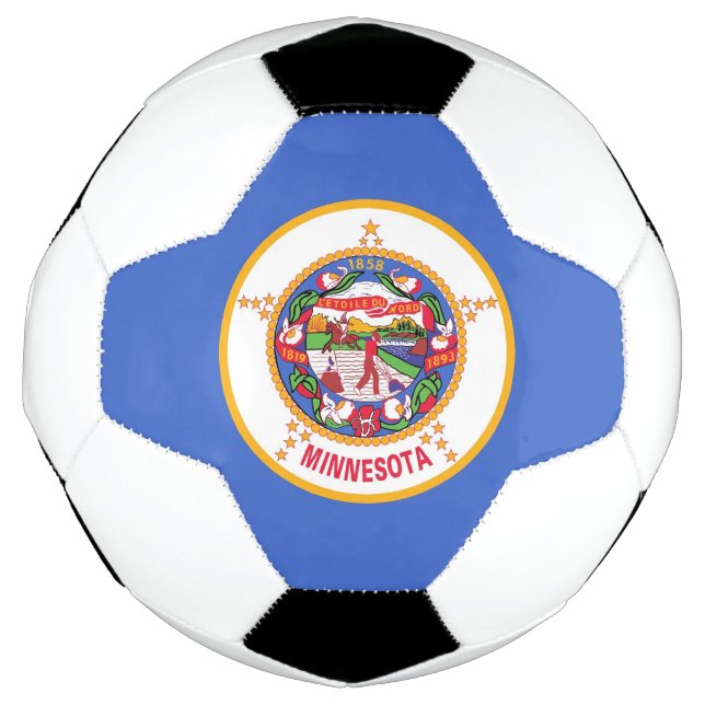 Bola Patriótica de Futebol com Bandeira do Minneso (Frente)