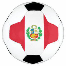 Bola Patriótica de Futebol com Bandeira do Peru