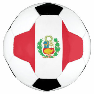 Bola Patriótica de Futebol com Bandeira do Peru