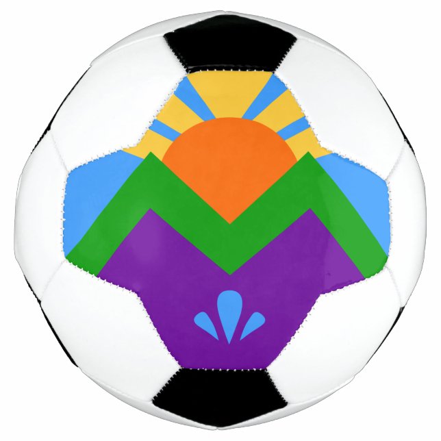 Bola Patriótica de Futebol com Bandeira dos Primav (Frente)