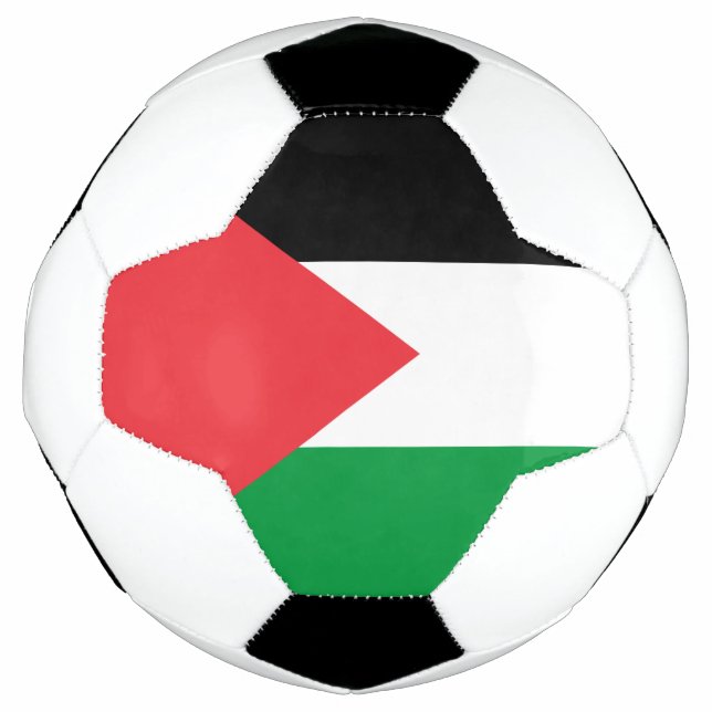 Bola Patriótica de Futebol com Bandeira Palestina (Frente)