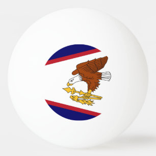 Bola patriótica do pong do sibilo com bandeira de