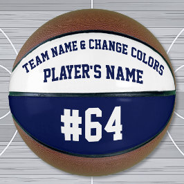 Bola Personalizada de Basquete marinho Azul e Bran