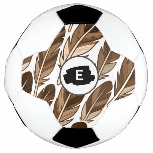 Bola Personalizada de Futebol - Boho Monograma Bro