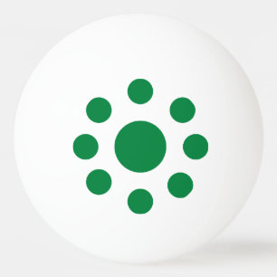 Bola ping-pong branco/verde New Desenho ITÁLIA