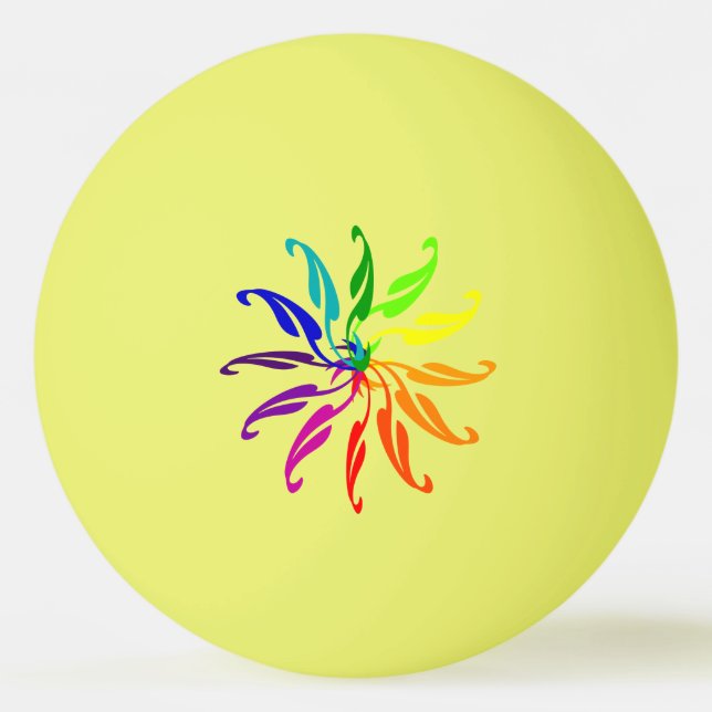 Bola Ping Pong - Folhas da Roda de Cor (Frente)