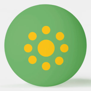 Bola ping-pong verde/amarelo New Desenho BRASIL