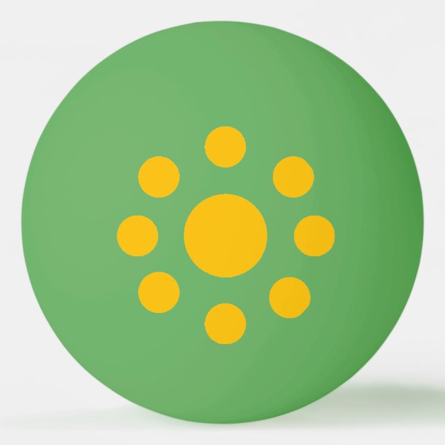 Bola ping-pong verde/amarelo New Desenho BRASIL (Frente)