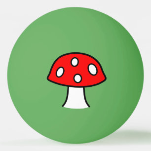 Bola vermelha de Pong do sibilo do cogumelo
