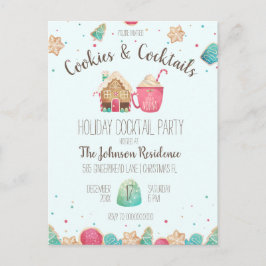 Bolachas de Natal do Partido Cocktail Convite Orça