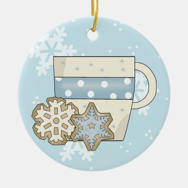 Bolachas de Natal e Ornamento de Chocolate Quente (Frente)