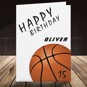 Bolas de basquete de esportes Feliz Cartão de Ani
