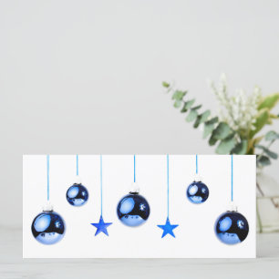 Bolas de decoração de Natal Azul com texto