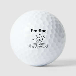 Bolas de golfe com humor.