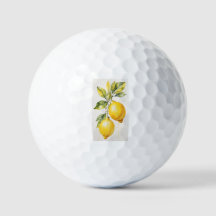 Bolas de Golfe com imagem elegante de limão