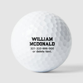 Bolas de Golfe com Nome Personalizado Modelo DISTR