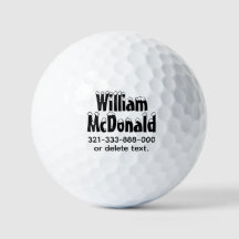 Bolas de Golfe com Nome Personalizado Modelo FUN R
