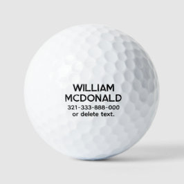 Bolas de Golfe com Nome Personalizado Template DIS