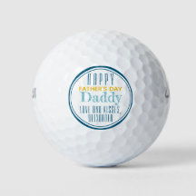 Bolas de Golfe de Dia de os pais Feliz Personaliza