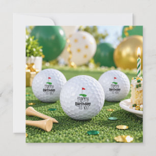 Bolas de Golfe Feliz Aniversário para Você