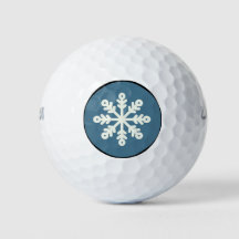 Bolas de Golfe Feriados / Design de Floco de Neve