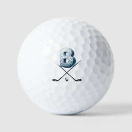 Bolas de Golfe Feriados - Letra Numérica B