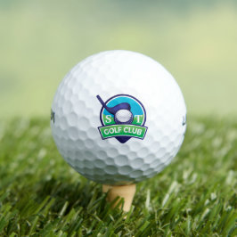 Bolas de golfe monograma, iniciais de um clube de
