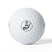 Bolas de golfe monograma iniciais tipografia moder