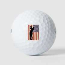 Bolas de Golfe Patriótico com Bandeira Americana