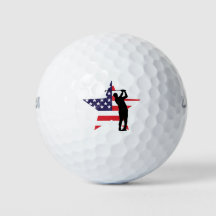 Bolas de Golfe Patriótico com Bandeira Americana