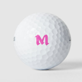 Bolas de Golfe Personalizadas com Monograma Rosa