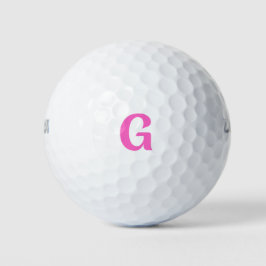 Bolas de Golfe Personalizadas com Monograma Rosa