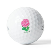 Bolas de Golfe Rosa com Texto