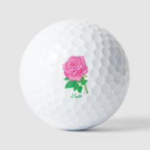 Bolas de Golfe Rosa com Texto