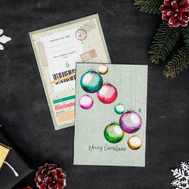 Bolas de Natal Bilhete de Natal Cupom de Presente