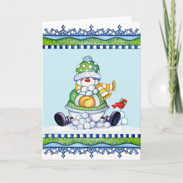 Bolas de Neve fazer - Cartão Saudável (Frente)