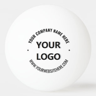 Bolas de Ping Pong com Logotipo e Texto Exemplo