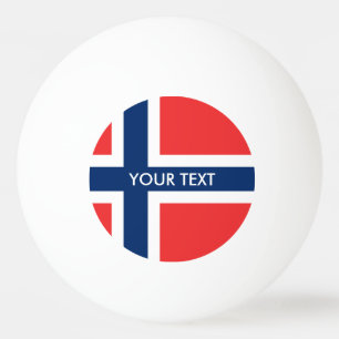 Bolas de pingue-pongue com bandeira da Noruega par