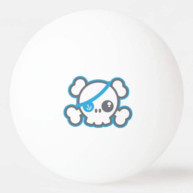 Bolas de Pong do sibilo do crânio do pirata de (Verso)