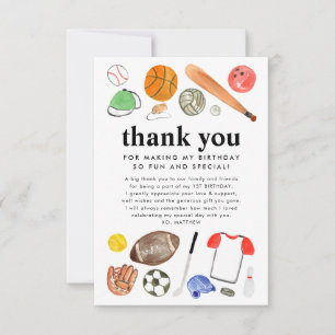 Bolas Esportivas Fofas Agradecimento de Aniversári