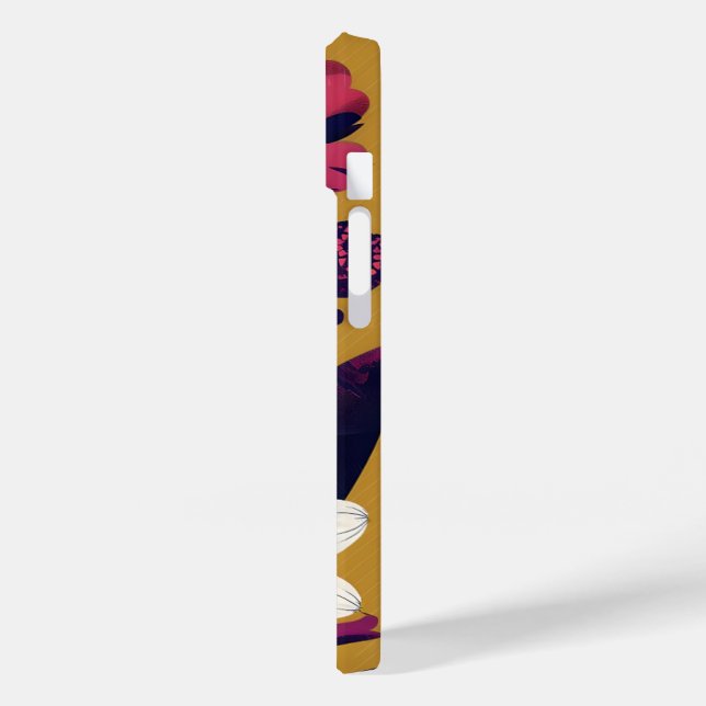 Bold Abstract Floral Art Phone Case - Vibrant Mode (Verso/Esquerda)