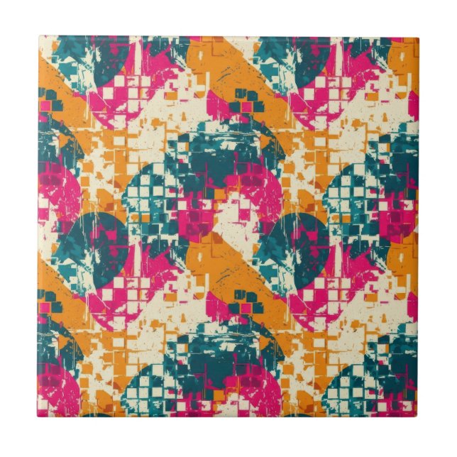 Bold Abstract Geometric - Grunge Brush Texture (3) (Frente)