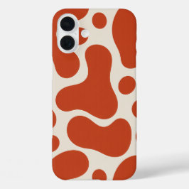 Bold Abstract Red Organic Shapes Phone Case