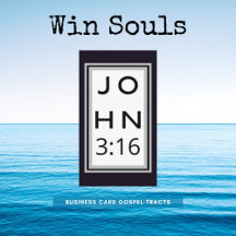 Bold Black John 3:16 Gospel Tract Cartão de visita