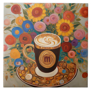 Bold Boho Floral Monograma Café