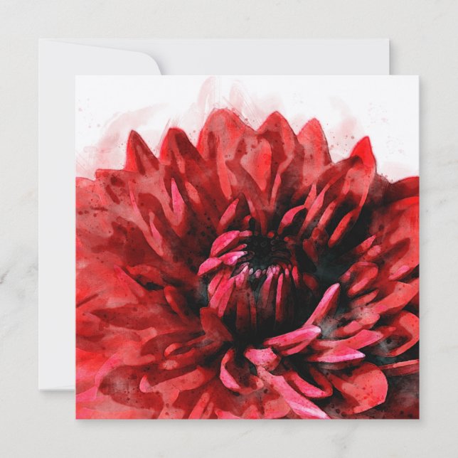 Bold Dahlia Watercolor Crimson (Frente)