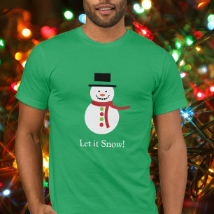 Bold DEIXE NEVE A Camisa De Natal Sorrindo Neve